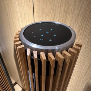 Beolab 28 Alu/Silver met Oak lamellen